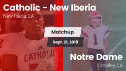 Matchup: Catholic vs. Notre Dame  2018