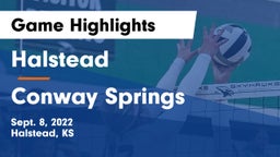 Halstead  vs Conway Springs  Game Highlights - Sept. 8, 2022