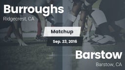 Matchup: Burroughs High vs. Barstow  2016