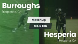 Matchup: Burroughs High vs. Hesperia  2017