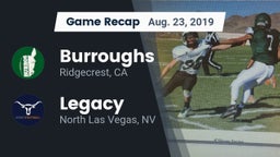 Recap: Burroughs  vs. Legacy  2019
