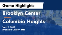 Brooklyn Center  vs Columbia Heights  Game Highlights - Jan. 9, 2018