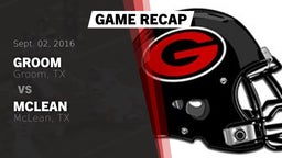 Recap: Groom  vs. McLean  2016