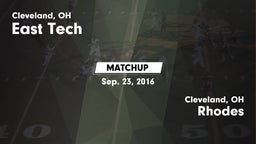 Matchup: East Tech vs. Rhodes  2016
