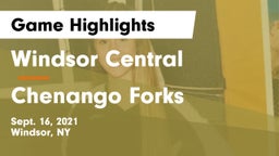 Windsor Central  vs Chenango Forks Game Highlights - Sept. 16, 2021