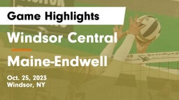 Windsor Central  vs Maine-Endwell  Game Highlights - Oct. 25, 2023