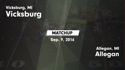 Matchup: Vicksburg vs. Allegan  2016