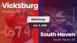 Matchup: Vicksburg vs. South Haven  2018
