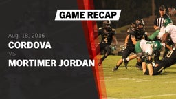 Recap: Cordova  vs. Mortimer Jordan  2016