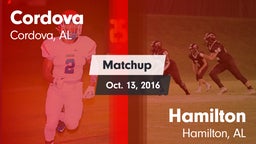 Matchup: Cordova vs. Hamilton  2016