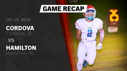 Recap: Cordova  vs. Hamilton  2016