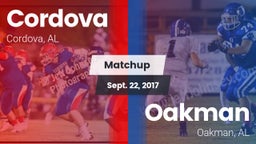 Matchup: Cordova vs. Oakman  2017