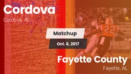 Matchup: Cordova vs. Fayette County  2017