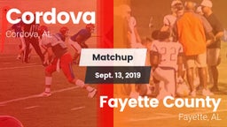 Matchup: Cordova vs. Fayette County  2019