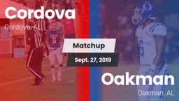 Matchup: Cordova vs. Oakman  2019