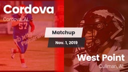 Matchup: Cordova vs. West Point  2019