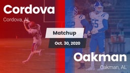 Matchup: Cordova vs. Oakman  2020