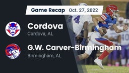 Recap: Cordova  vs. G.W. Carver-Birmingham  2022
