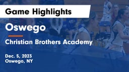 Oswego  vs Christian Brothers Academy  Game Highlights - Dec. 5, 2023