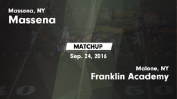 Matchup: Massena vs. Franklin Academy  2016