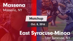 Matchup: Massena vs. East Syracuse-Minoa  2016