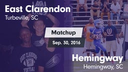Matchup: East Clarendon vs. Hemingway  2016