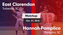 Matchup: East Clarendon vs. Hannah-Pamplico  2016