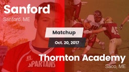 Matchup: Sanford vs. Thornton Academy 2017