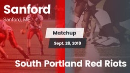 Matchup: Sanford vs. South Portland Red Riots 2018