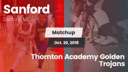 Matchup: Sanford vs. Thornton Academy Golden Trojans 2018