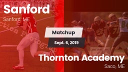 Matchup: Sanford vs. Thornton Academy 2019