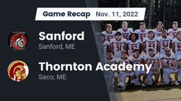 Recap: Sanford  vs. Thornton Academy 2022