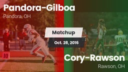 Matchup: Pandora-Gilboa vs. Cory-Rawson  2016
