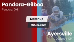 Matchup: Pandora-Gilboa vs. Ayersville  2020