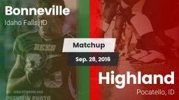 Matchup: Bonneville vs. Highland  2016