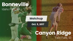 Matchup: Bonneville vs. Canyon Ridge  2017