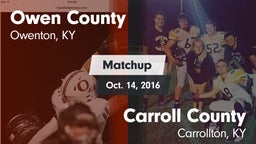 Matchup: Owen County vs. Carroll County  2016