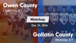 Matchup: Owen County vs. Gallatin County  2016