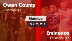 Matchup: Owen County vs. Eminence  2016