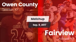 Matchup: Owen County vs. Fairview  2017
