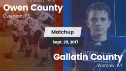 Matchup: Owen County vs. Gallatin County  2017