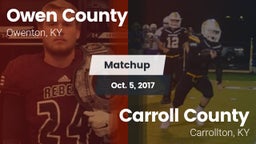 Matchup: Owen County vs. Carroll County  2017