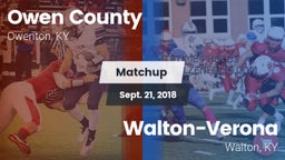 Matchup: Owen County vs. Walton-Verona  2018