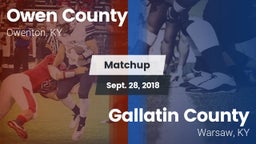 Matchup: Owen County vs. Gallatin County  2018