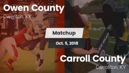 Matchup: Owen County vs. Carroll County  2018