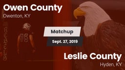 Matchup: Owen County vs. Leslie County  2019
