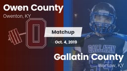 Matchup: Owen County vs. Gallatin County  2019