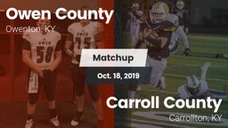 Matchup: Owen County vs. Carroll County  2019