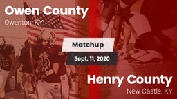 Matchup: Owen County vs. Henry County  2020
