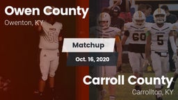 Matchup: Owen County vs. Carroll County  2020